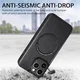 Apple iPhone 15 Pro Max Hoesje MagSafe Kunstleer Back Cover Zwart afbeelding 6