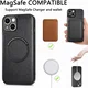 Apple iPhone 15 Plus Hoesje MagSafe Kunstleer Back Cover Zwart afbeelding 2