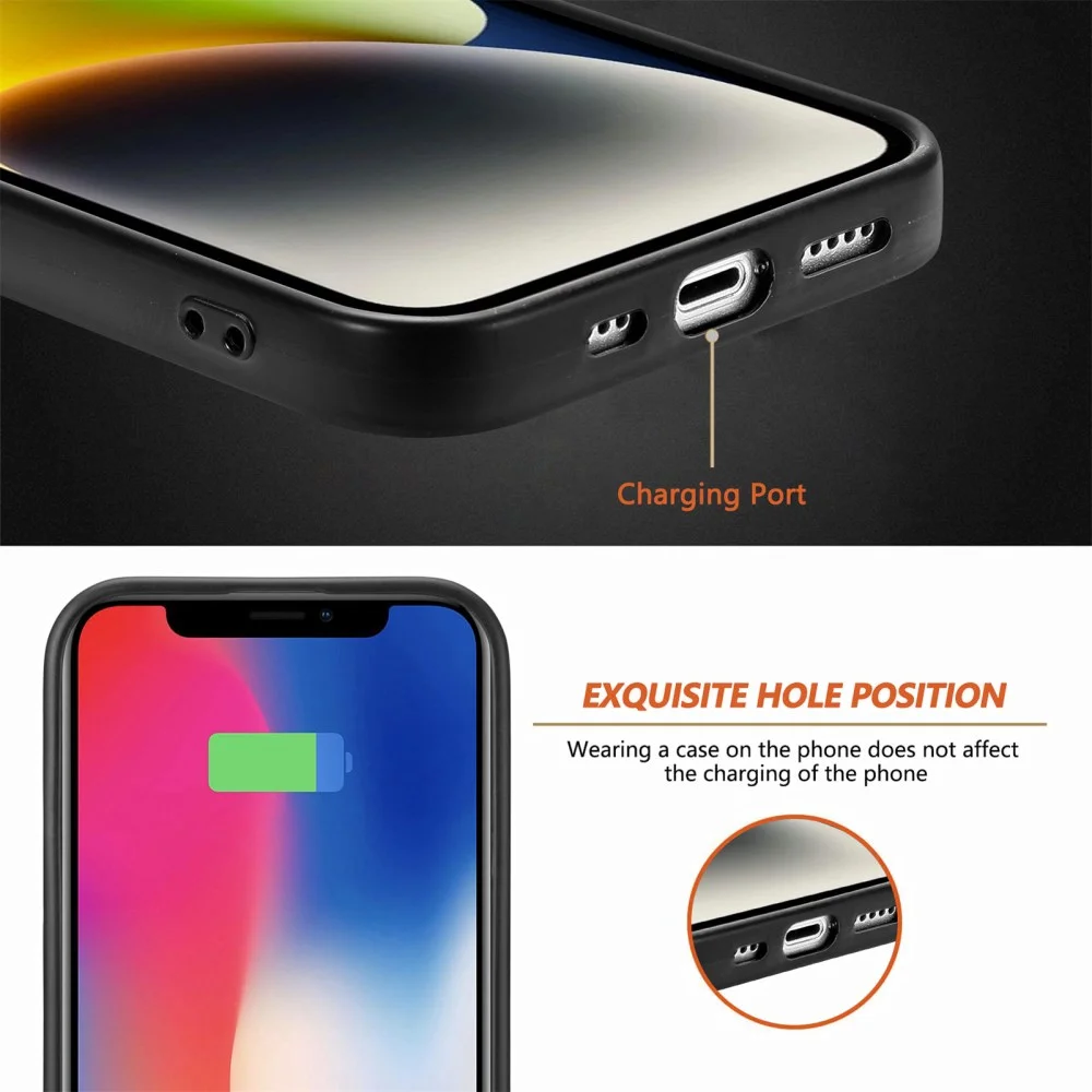 Apple iPhone 15 Plus Hoesje MagSafe Kunstleer Back Cover Zwart afbeelding 4