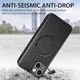 Apple iPhone 15 Plus Hoesje MagSafe Kunstleer Back Cover Zwart afbeelding 6