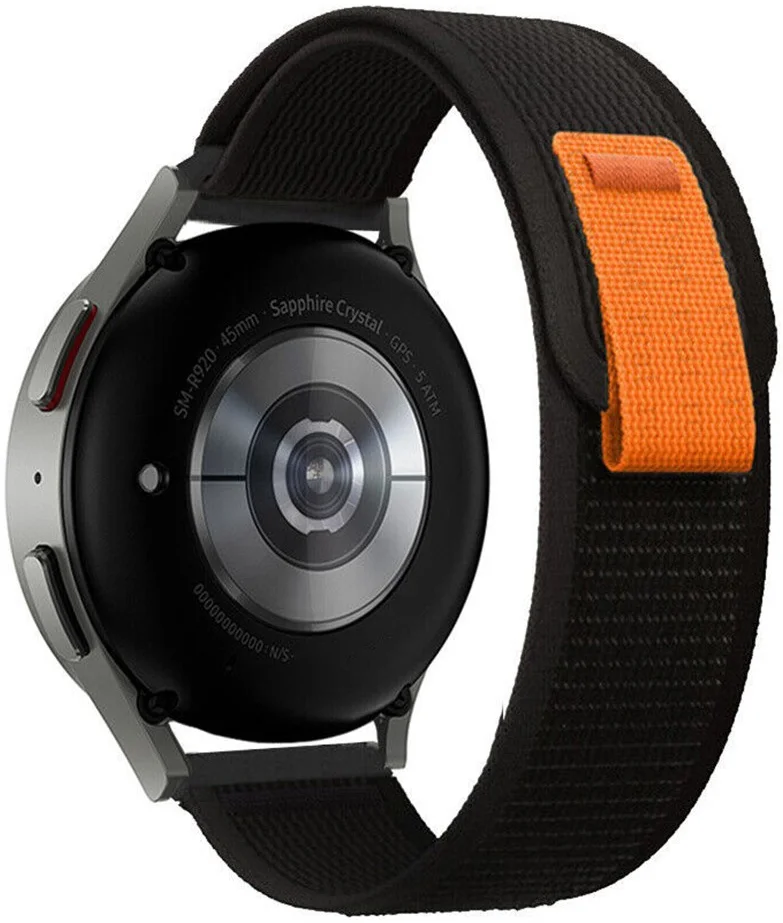 Universeel Smartwatch 20MM Bandje - Nylon - Trail Sport iWatch Bandje - Zwart afbeelding 3