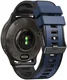 Universeel Smartwatch 22MM Siliconen Bandje - Gespsluiting - Blauw/Zwart afbeelding 5