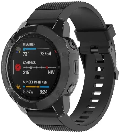 Garmin Fenix 6 Pro Hoesje - TPU - Zwart afbeelding 3