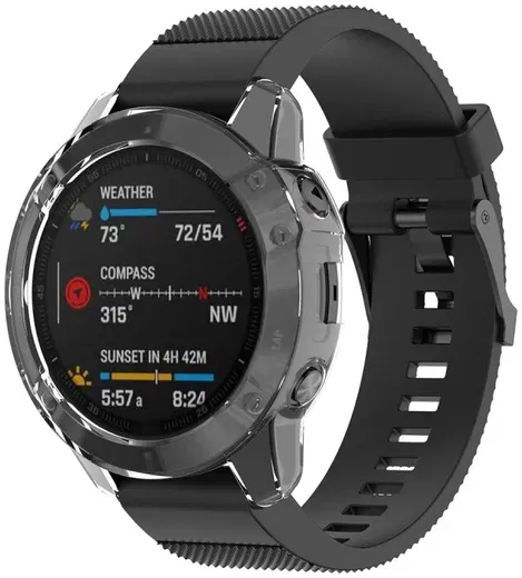 Garmin Fenix 6 Pro Hoesje - TPU - Transparant afbeelding 3