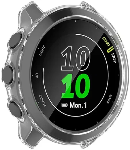 Garmin Forerunner 55 Hoesje - Flexibel TPU Bumper - Transparant Wit afbeelding 4