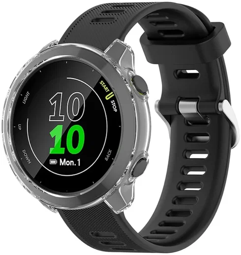 Garmin Forerunner 55 Hoesje - Flexibel TPU Bumper - Transparant Wit afbeelding 3