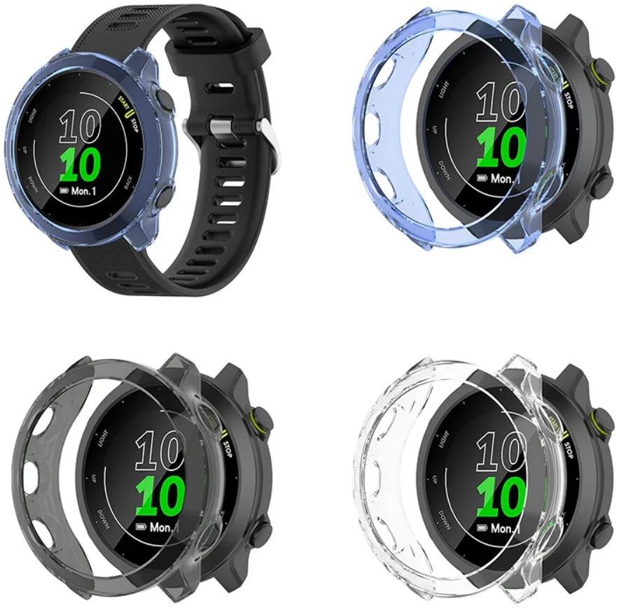 Garmin Forerunner 55 Hoesje - Flexibel TPU Bumper - Transparant Wit afbeelding 8
