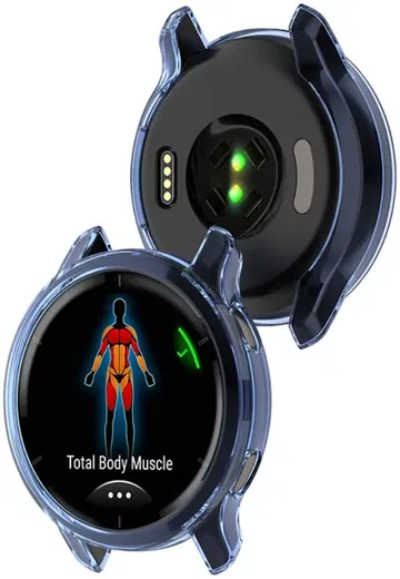 Garmin Venu 2S Hoesje - Flexibel TPU Bumper - Transparant Blauw afbeelding 5