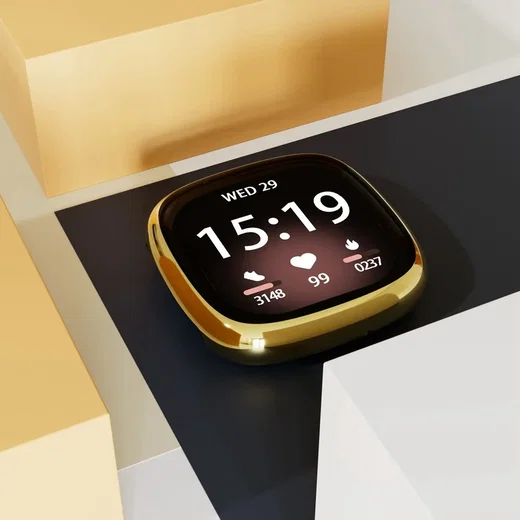 Fitbit Sense 2 Hoesje - Full Protect Flexibel TPU Case - Transparant afbeelding 2