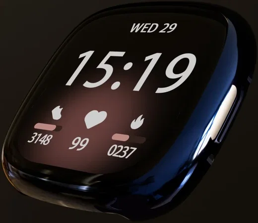 Fitbit Sense 2 Hoesje - Full Protect Flexibel TPU Case - Transparant afbeelding 3