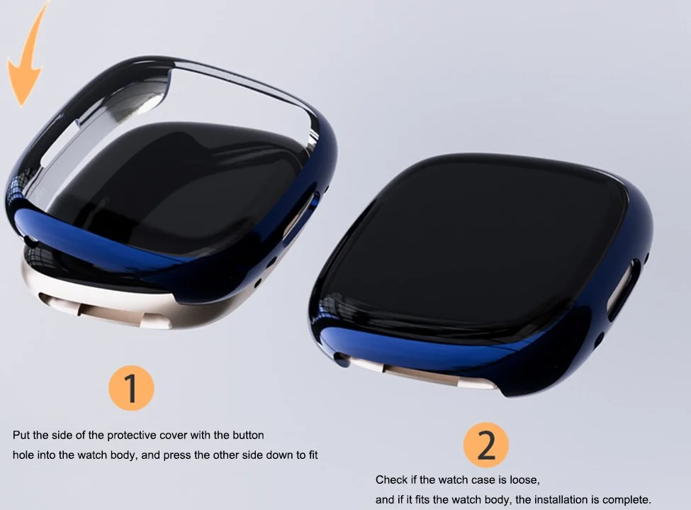 Fitbit Sense 2 Hoesje - Full Protect Flexibel TPU Case - Transparant afbeelding 4