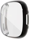 Fitbit Sense 2 Hoesje - Full Protect Flexibel TPU Case - Transparant Zwart
