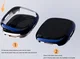Fitbit Sense 2 Hoesje - Full Protect Flexibel TPU Case - Transparant Zwart afbeelding 4