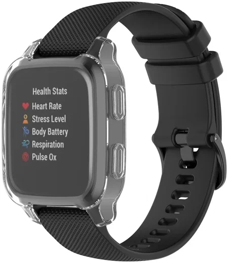 Garmin Venu SQ (2) / Venu SQ Music (2) Hoesje - TPU Bumper Case - Transparant afbeelding 2