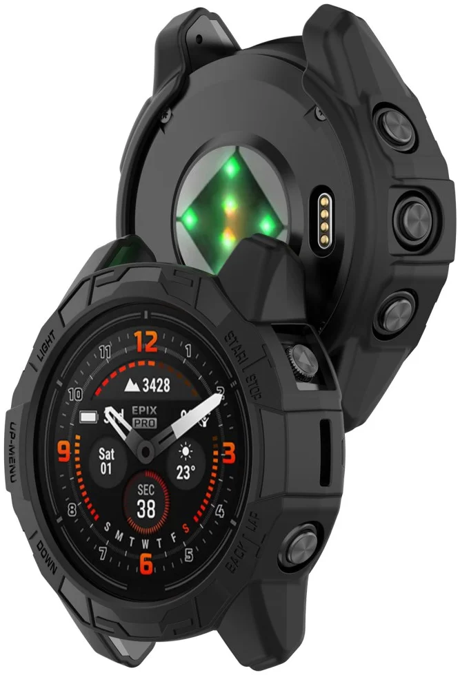 Garmin Fenix 7 / 7 Pro Hoesje - TPU Bumper Case - Zwart afbeelding 2