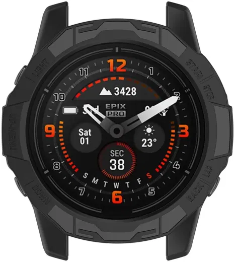 Garmin Fenix 7 / 7 Pro Hoesje - TPU Bumper Case - Zwart afbeelding 4