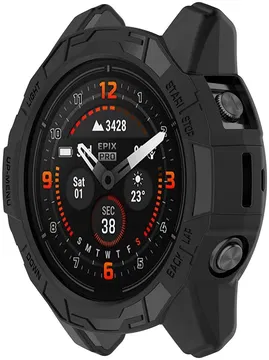Garmin Fenix 7 / 7 Pro Hoesje - TPU Bumper Cover Case - Zwart