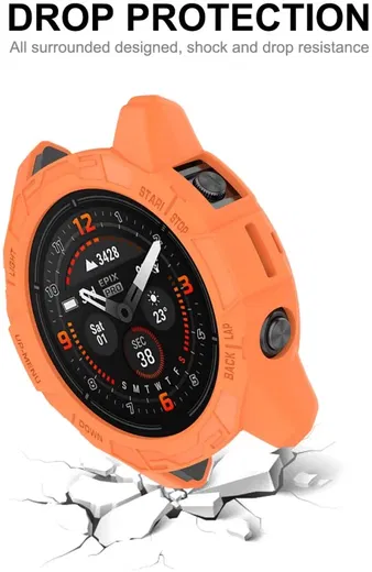 Garmin Fenix 7 / 7 Pro Hoesje - TPU Bumper Cover Case - Zwart afbeelding 2