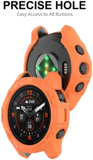 Garmin Fenix 7 / 7 Pro Hoesje - TPU Bumper Cover Case - Zwart afbeelding 4