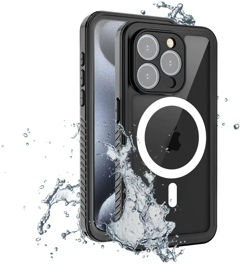 Armor-X iPhone 15 Pro Hoesje IP68 Waterdicht MagSafe Case Transparant afbeelding 1