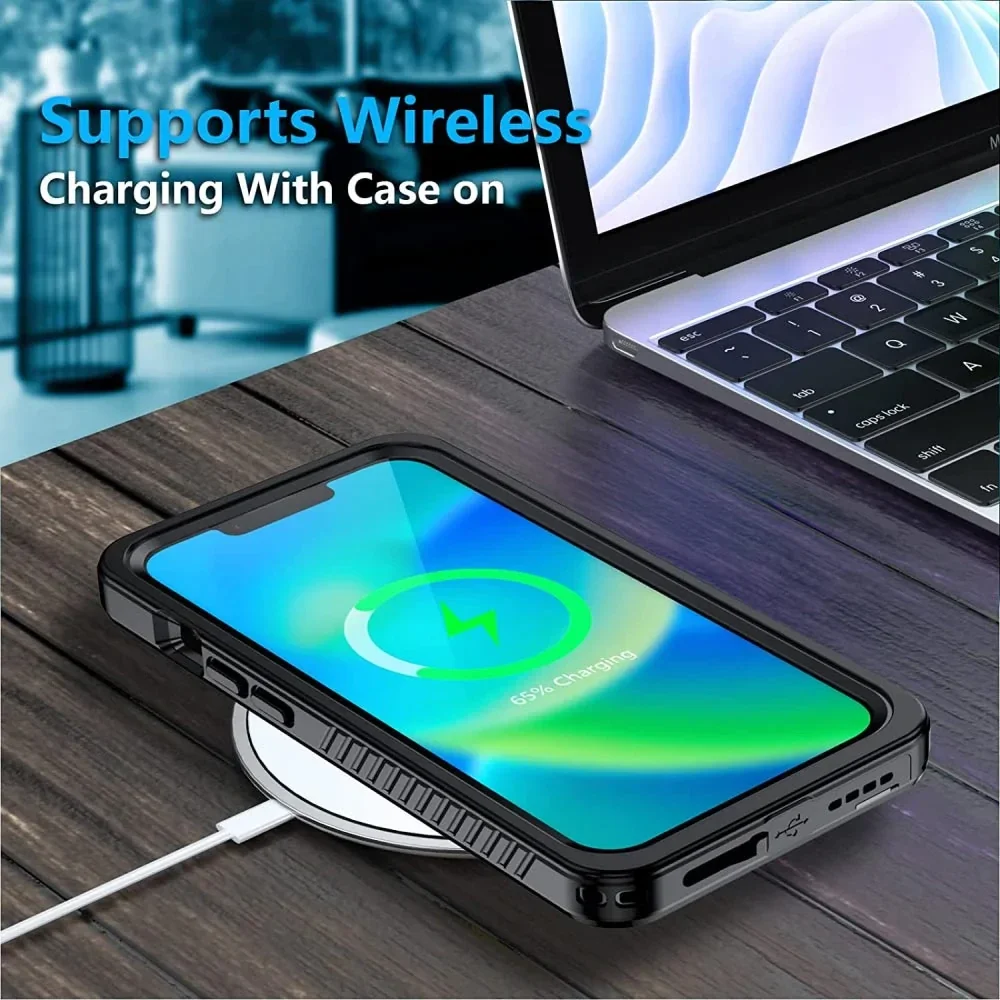 Armor-X iPhone 15 Pro Hoesje IP68 Waterdicht MagSafe Case Transparant afbeelding 7