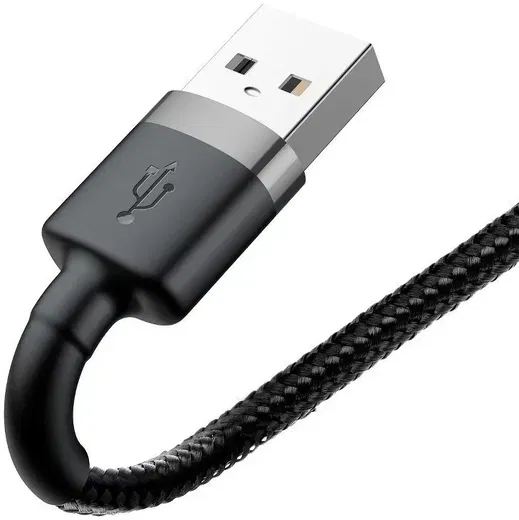Baseus Cafule USB-A naar Apple Lightning Kabel 2.4A 0.5M Grijs/Zwart afbeelding 8