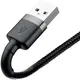 Baseus Cafule USB-A naar Apple Lightning Kabel 2.4A 0.5M Grijs/Zwart afbeelding 8