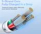 Baseus Pudding USB-C naar Apple Lightning Kabel PD 20W 2M Wit afbeelding 8