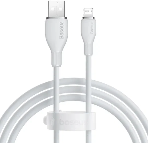 Baseus Pudding USB-A naar Apple Lightning Kabel 2.4A 1.2M Wit afbeelding 1