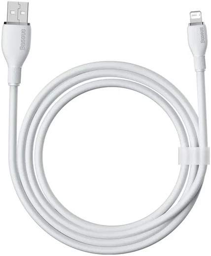 Baseus Pudding USB-A naar Apple Lightning Kabel 2.4A 1.2M Wit afbeelding 2