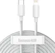 Baseus USB-C naar Apple Lightning Kabel 20W PD 1.5M Wit (2-Pack) afbeelding 1