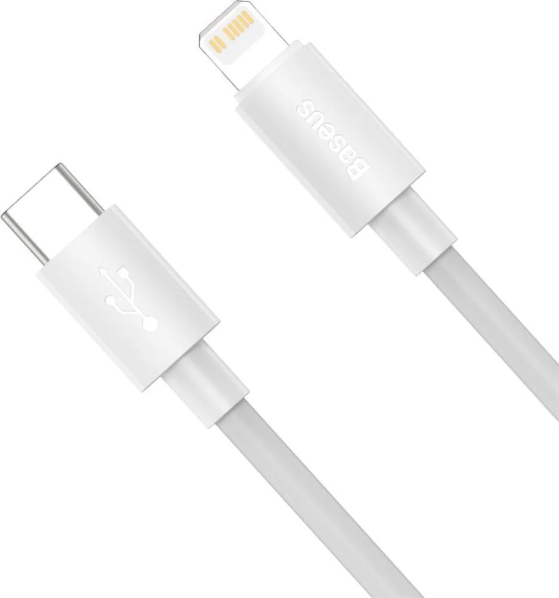 Baseus USB-C naar Apple Lightning Kabel 20W PD 1.5M Wit (2-Pack) afbeelding 2