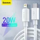 Baseus USB-C naar Apple Lightning Kabel 20W PD 1.5M Wit (2-Pack) afbeelding 5