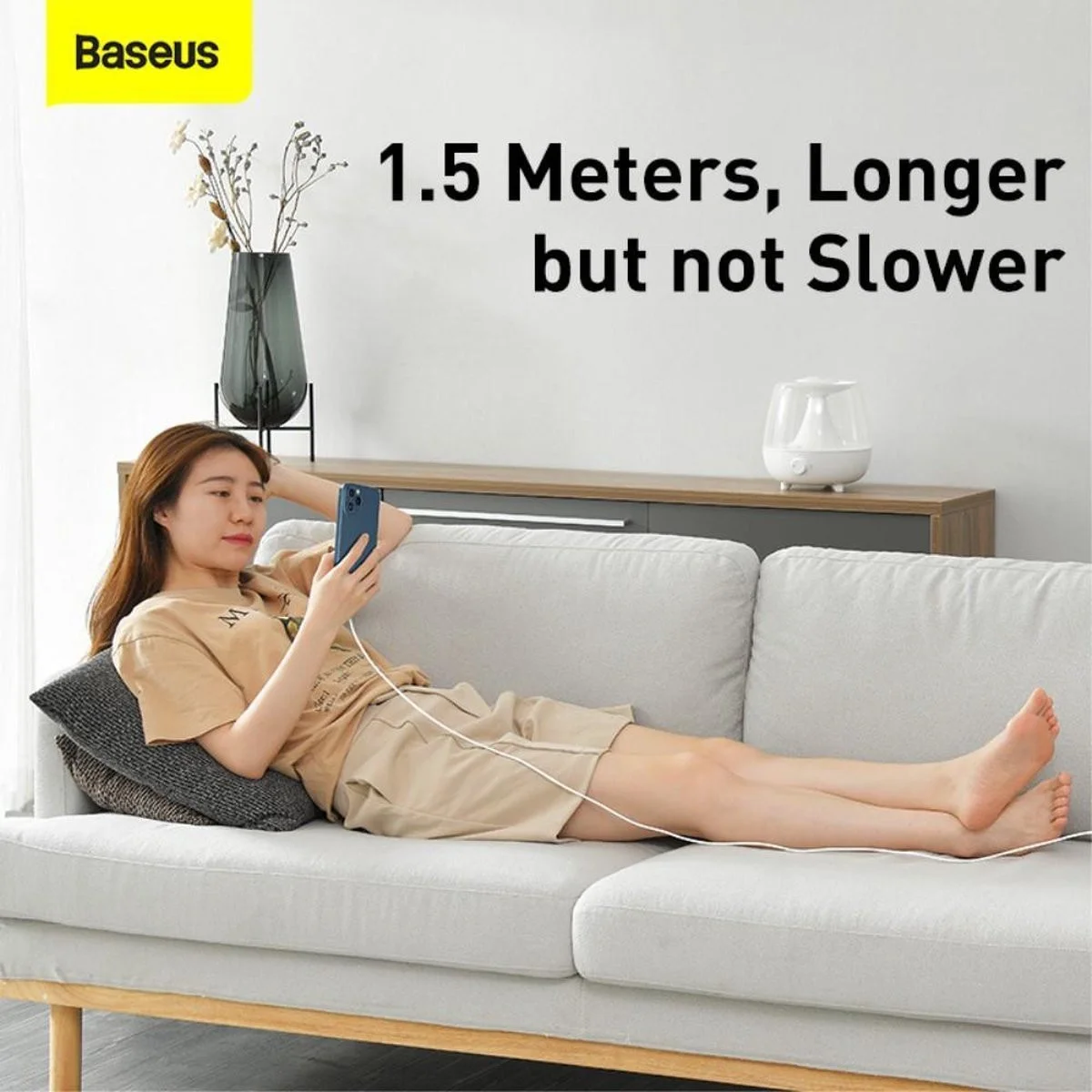 Baseus USB-C naar Apple Lightning Kabel 20W PD 1.5M Wit (2-Pack) afbeelding 7