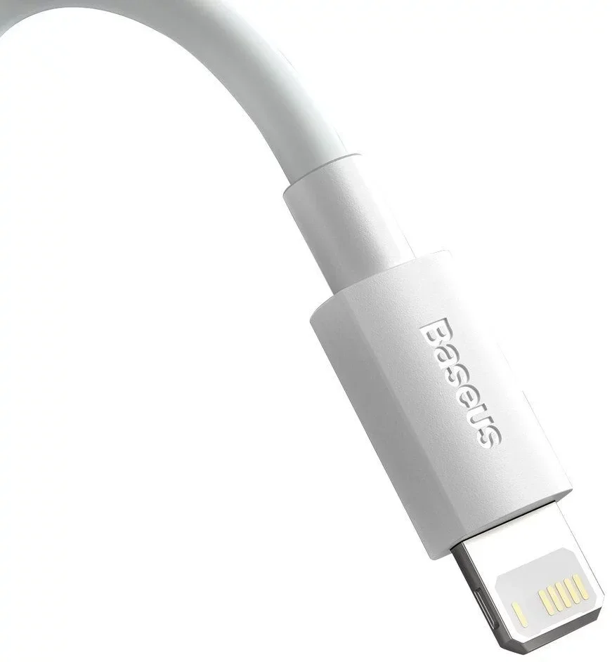 Baseus 2.4A USB naar Lightning Kabel 20W 1.5M Wit (2-Pack) afbeelding 6