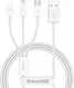 Baseus Superior 3-in-1 USB naar Lightning/USB-C/MicroUSB Kabel 1M afbeelding 1