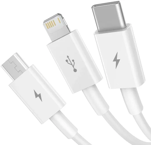 Baseus Superior 3-in-1 USB naar Lightning/USB-C/MicroUSB Kabel 1M afbeelding 2