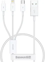 Baseus Superior 3-in-1 USB naar Lightning/USB-C/MicroUSB Kabel 0.5M afbeelding