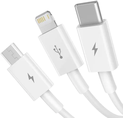 Baseus Superior 3-in-1 USB naar Lightning/USB-C/MicroUSB Kabel 0.5M afbeelding 2