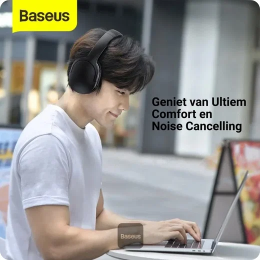 Baseus Encok Pro Draadloze Koptelefoon Bluetooth 5.3 Zwart afbeelding 4