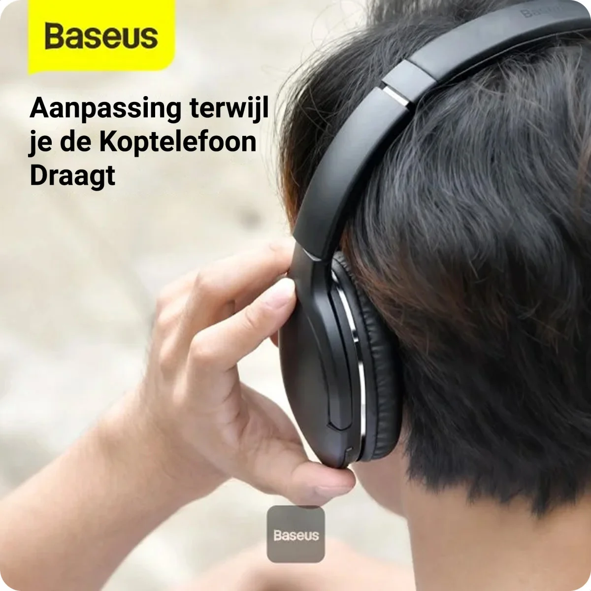 Baseus Encok Pro Draadloze Koptelefoon Bluetooth 5.3 Zwart afbeelding 5