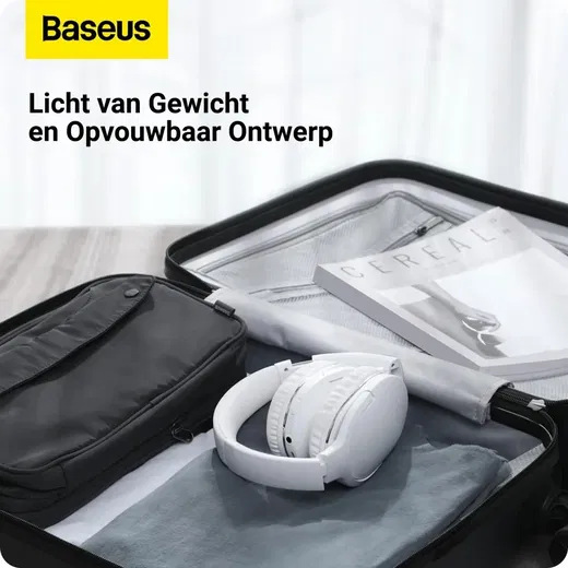 Baseus Encok Pro Draadloze Koptelefoon Bluetooth 5.3 Wit afbeelding 6