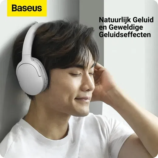 Baseus Encok Pro Draadloze Koptelefoon Bluetooth 5.3 Wit afbeelding 4