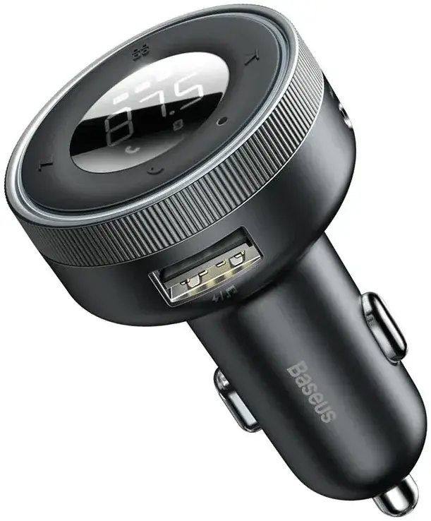 Baseus Draadloze Bluetooth FM Transmitter Auto Snellader 18W Zwart afbeelding 1