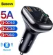 Baseus Bluetooth 5.0 Muziek Transmitter en Auto Snellader 28W Zwart afbeelding 3