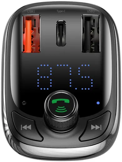 Baseus Bluetooth 5.0 Muziek Transmitter en Auto Snellader 28W Zwart afbeelding 6