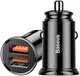 Baseus Dubbele USB Poort Autolader 30W met Quick Charge 3.0 Zwart afbeelding 1