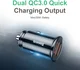 Baseus Dubbele USB Poort Autolader 30W met Quick Charge 3.0 Zwart afbeelding 3