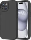 Apple iPhone 15 Hoesje Camera Bescherming Siliconen Back Cover Zwart