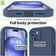 Apple iPhone 15 Hoesje met Camera Bescherming Siliconen Donkerblauw afbeelding 4